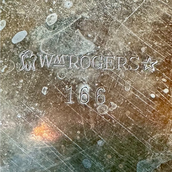 2 Vintage Rogers Silver Platter/Trays: WM Round 15” & FB Oblong 16.5”x 11.5” VYG - Picture 13 of 14